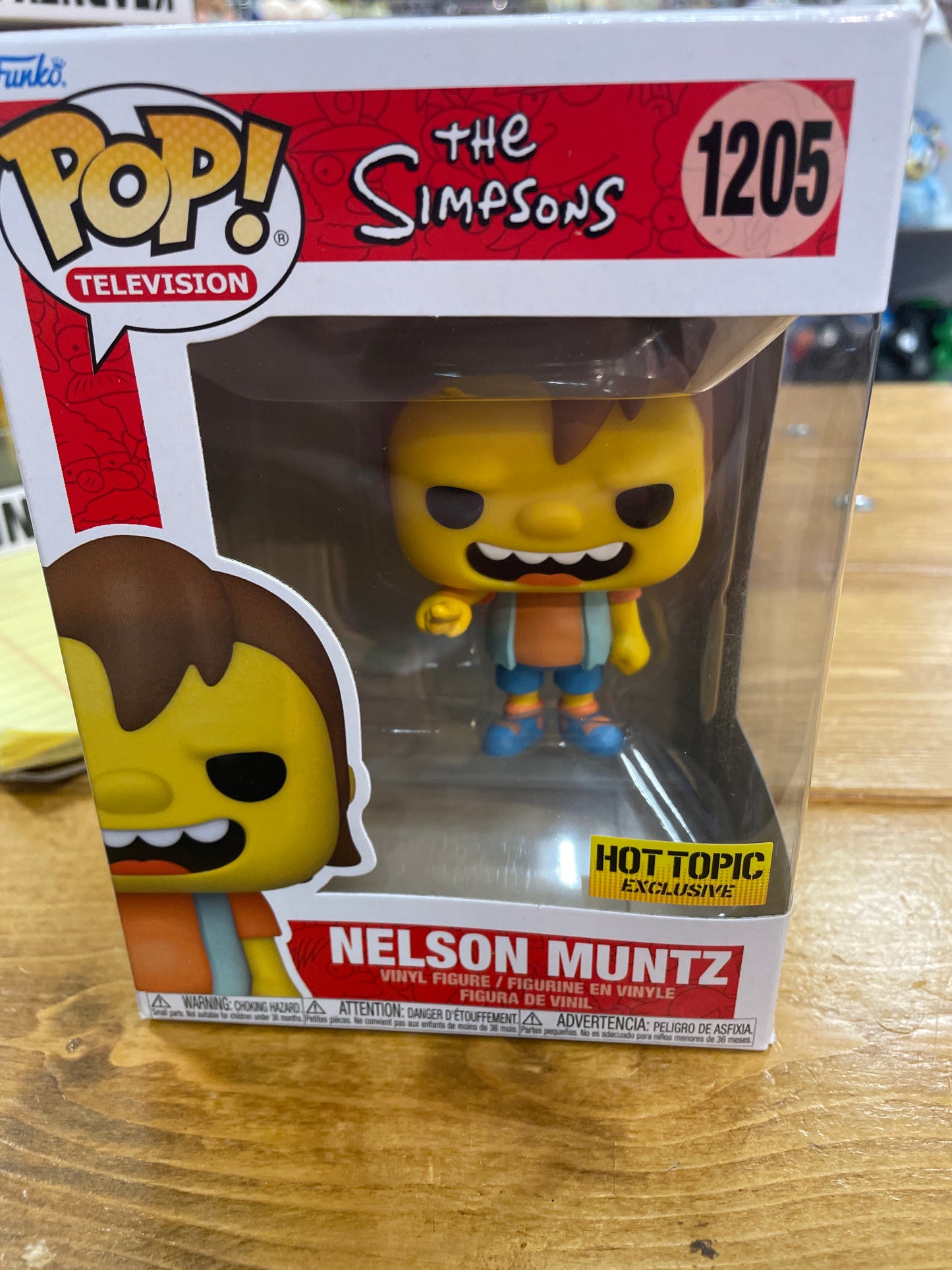 The Simpsons Nelson Muntz 1205 Funko Pop! Vinyl Figure cartoon