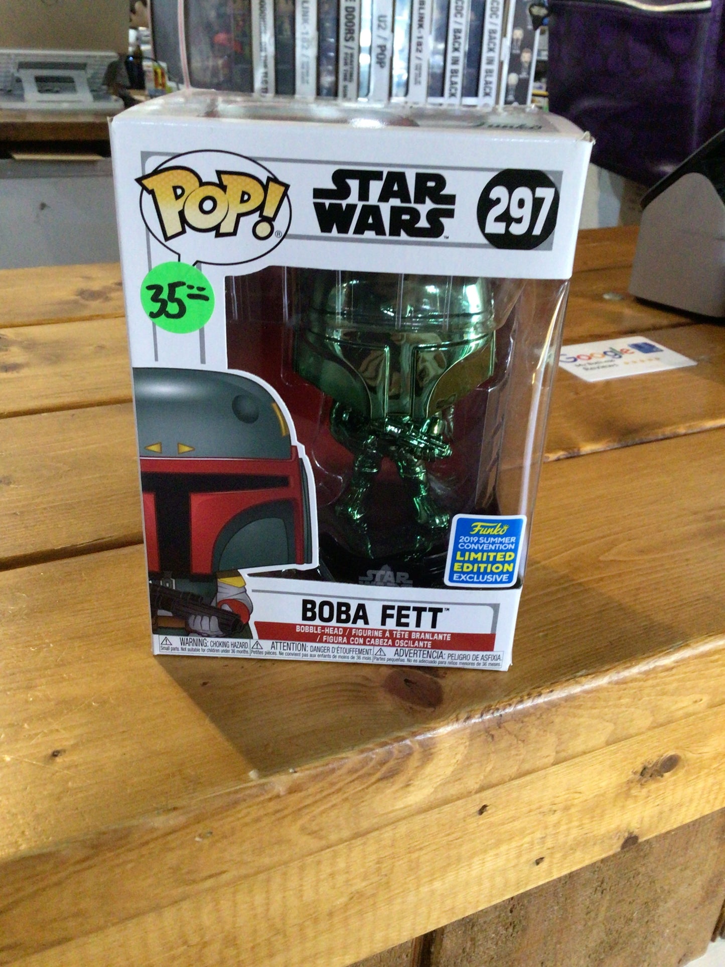 Star Wars - Retro Boba Fett #297 Green Chrome Summer Exclusive - Funko Pop! Vinyl Figure
