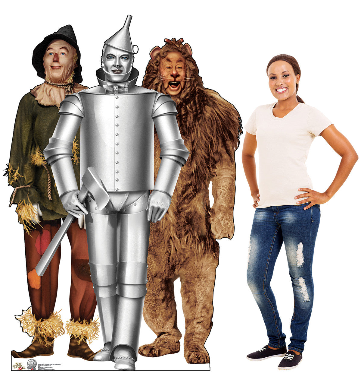 Wizard of OZ Tin Man Lion Scarecrow LIFE SIZE STANDEE cardboard stand up NEW