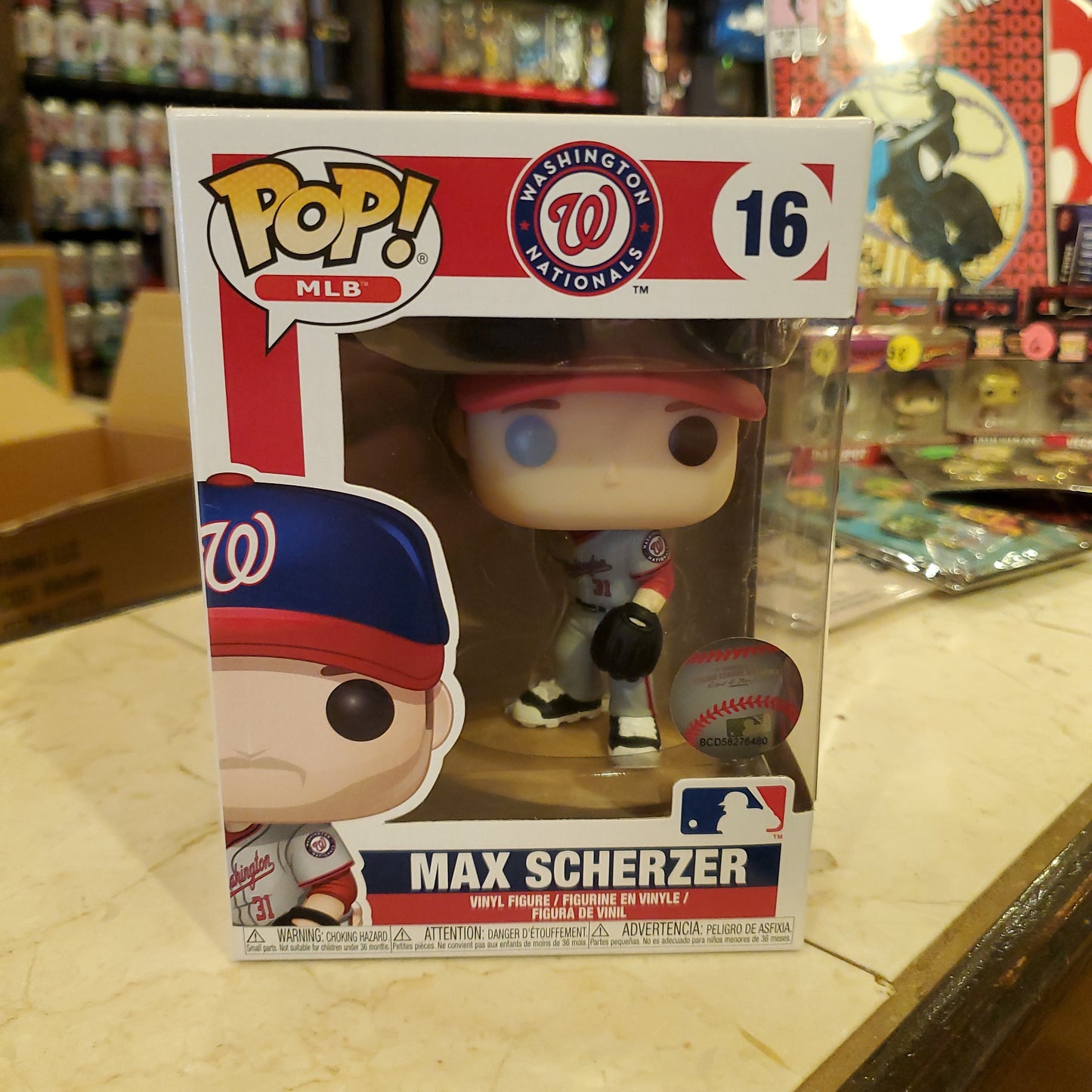 MLB Nationals - Max Scherzer #16 - Funko Pop! Baseball Vinyl Figure (Sports)