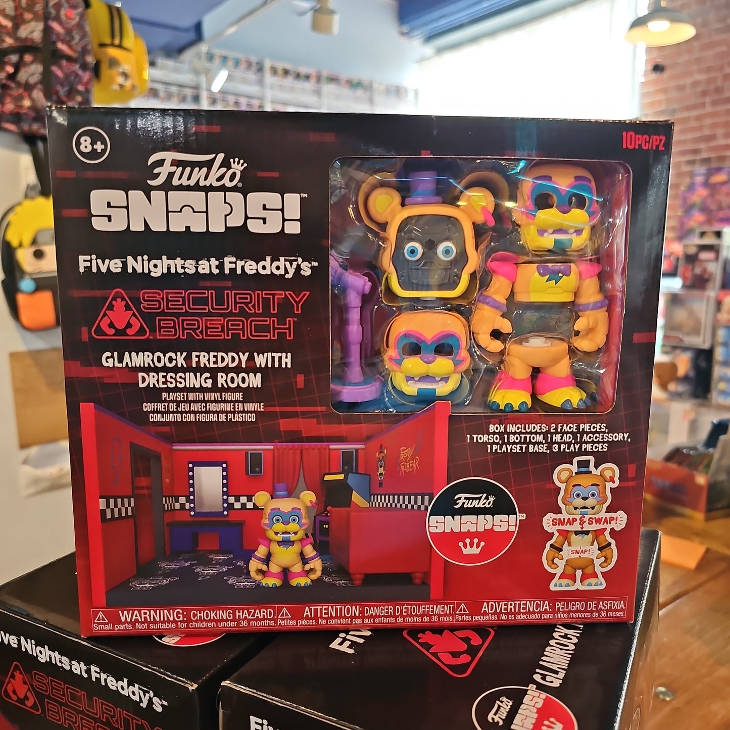 FNAF Security Breach - Glamrocm Freddy with Dressing Room - Funko Snaps