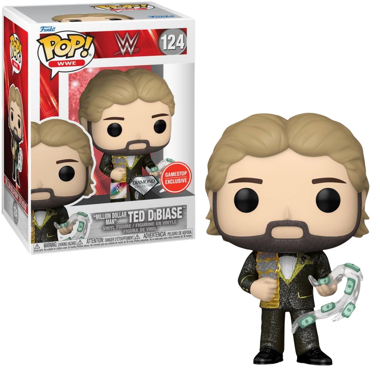 WWE - Ted Dibiase #124 - Exclusive Funko Pop Vinyl Figure (Sports)