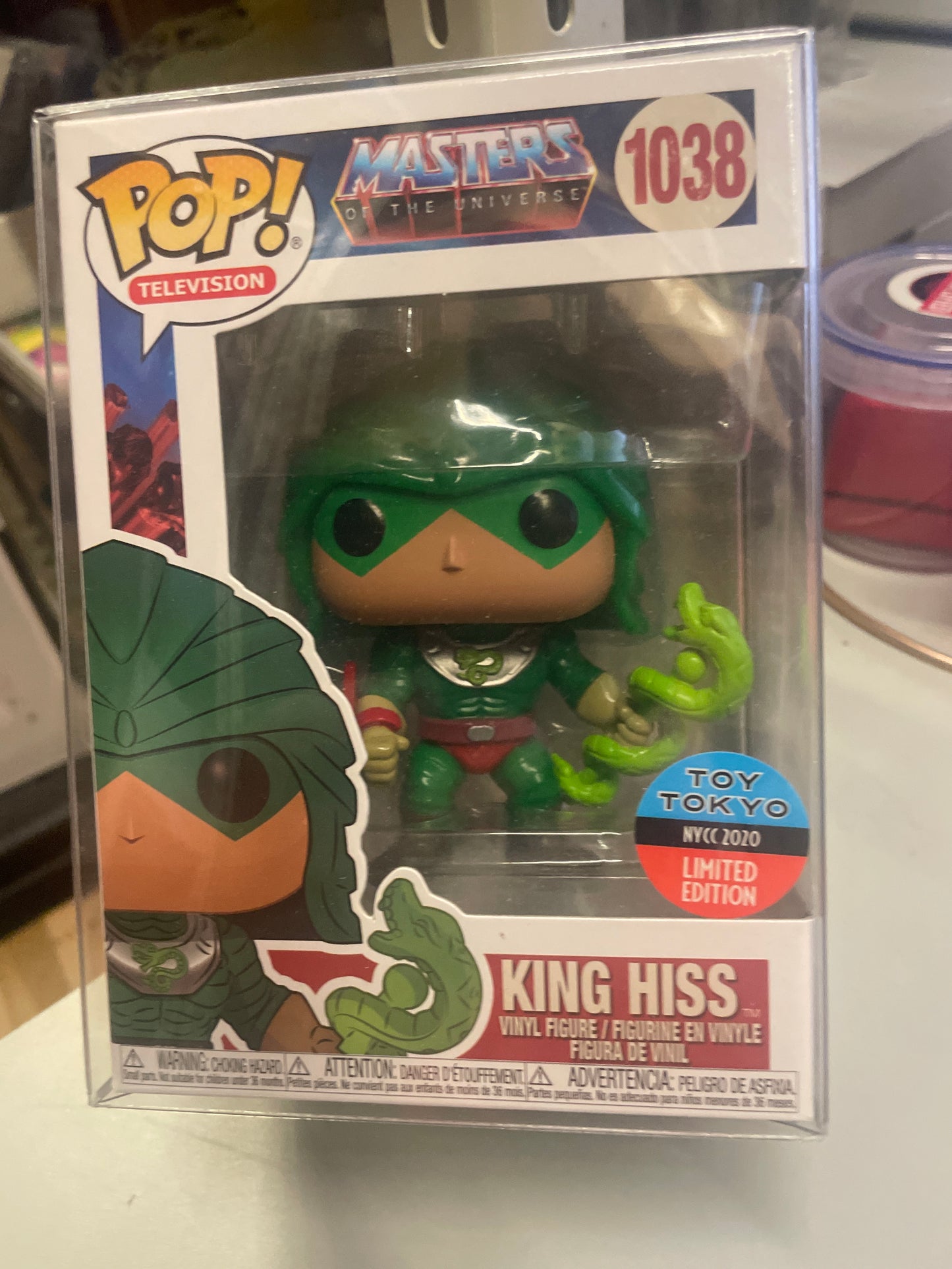 MOTU king Hiss 1038 Masters of the Universe exclusive Funko Pop! Vinyl cartoon