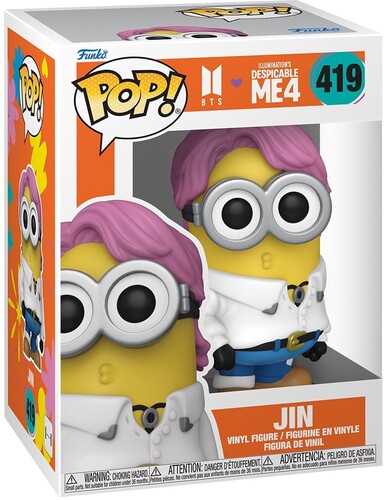 Minions BTS Despicable Me 4 Funko Pop! vinyl figure cartoon rocks