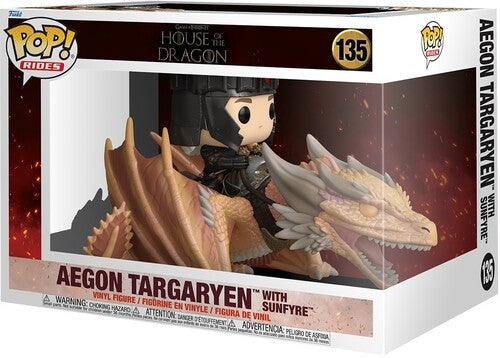 GOT House of Dragons Aegon Targaryen w/ Sunfyre 135 ride Funko Pop! Vinyl Figure television