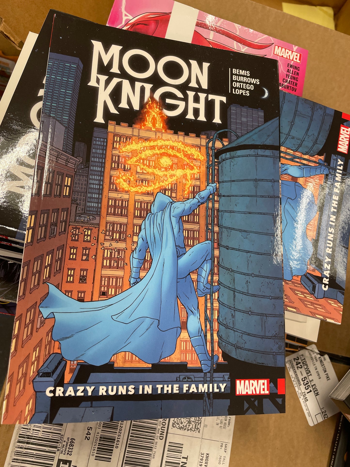 Moon Knight crazy runs ik the family Marvel graphic novel