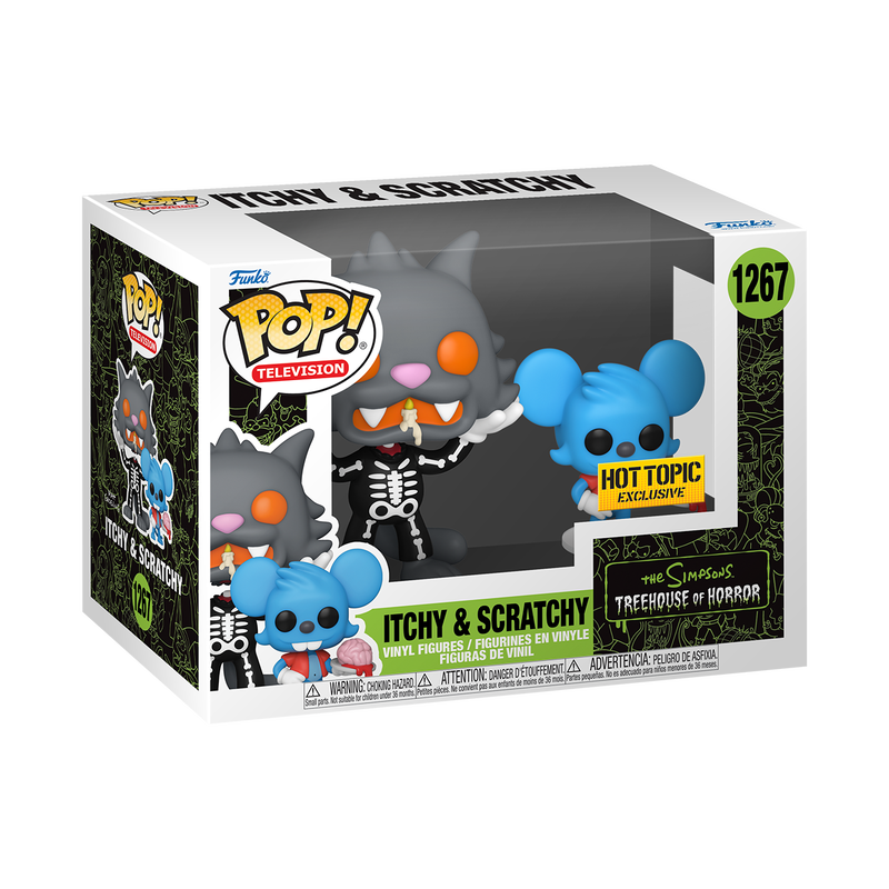 Simpsons THOH Itchy and Scratchy 2-pack Exclusive Funko Pop Vinyl Figure Cartoon