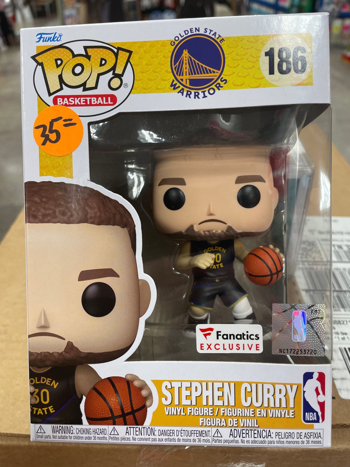 NBA Stephen Curry 186 Funko Pop vinyl figure sports
