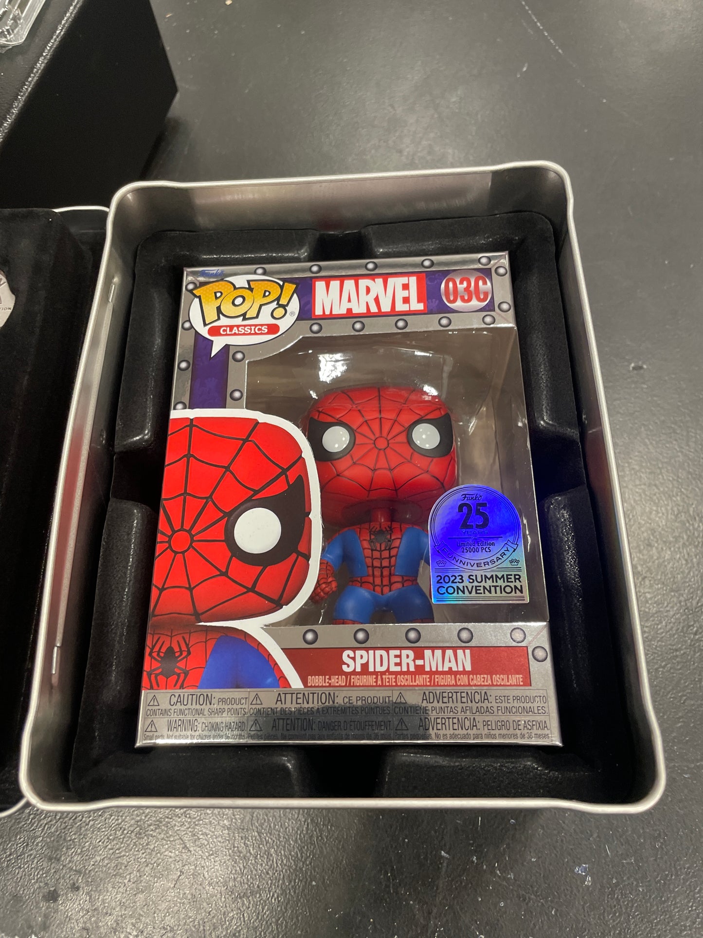 Marvel spiderman pop classics metal exclusive Funko Pop vinyl figure