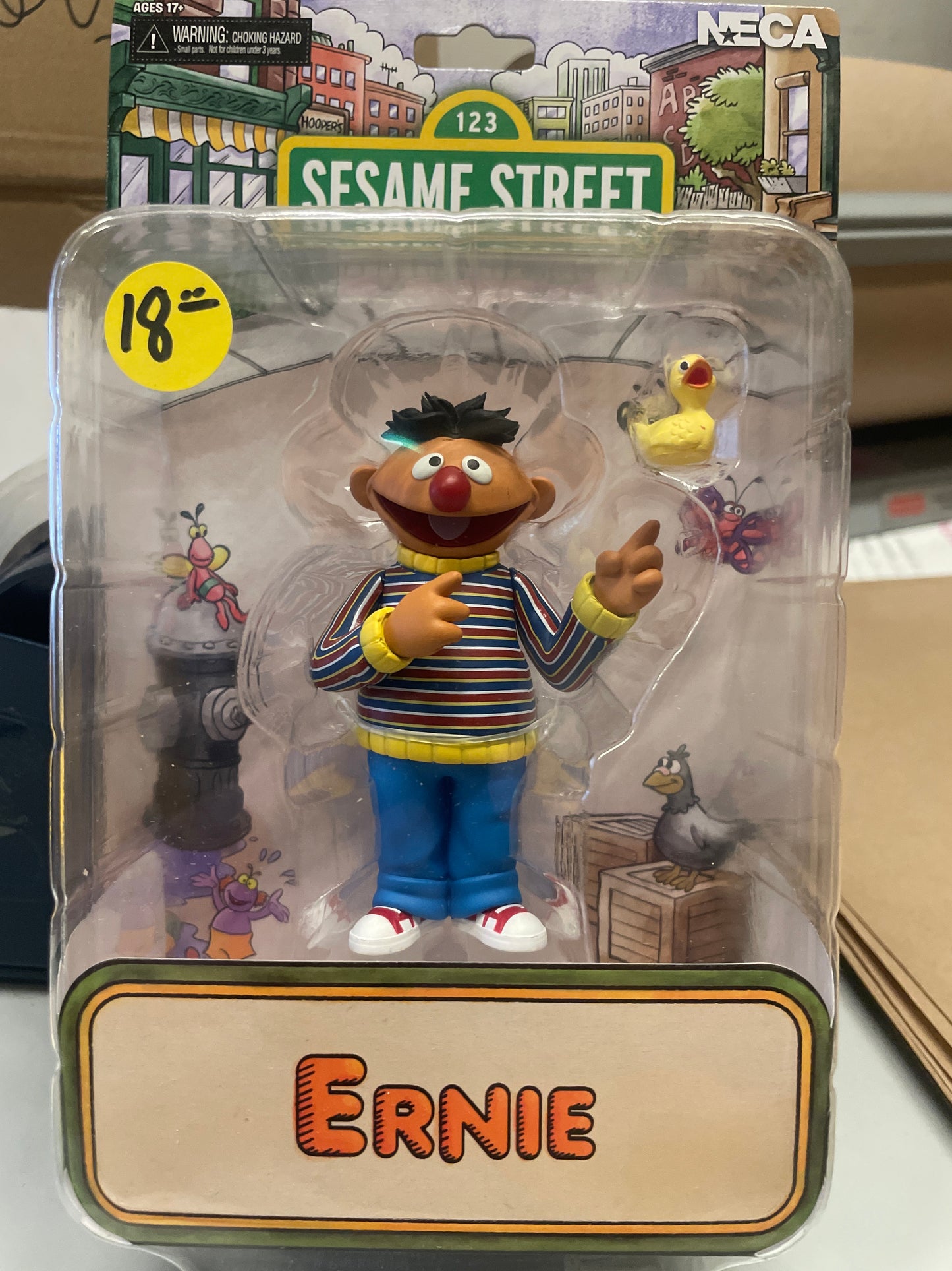 Neca Sesame Street Toony TV Ernie Action Figure new