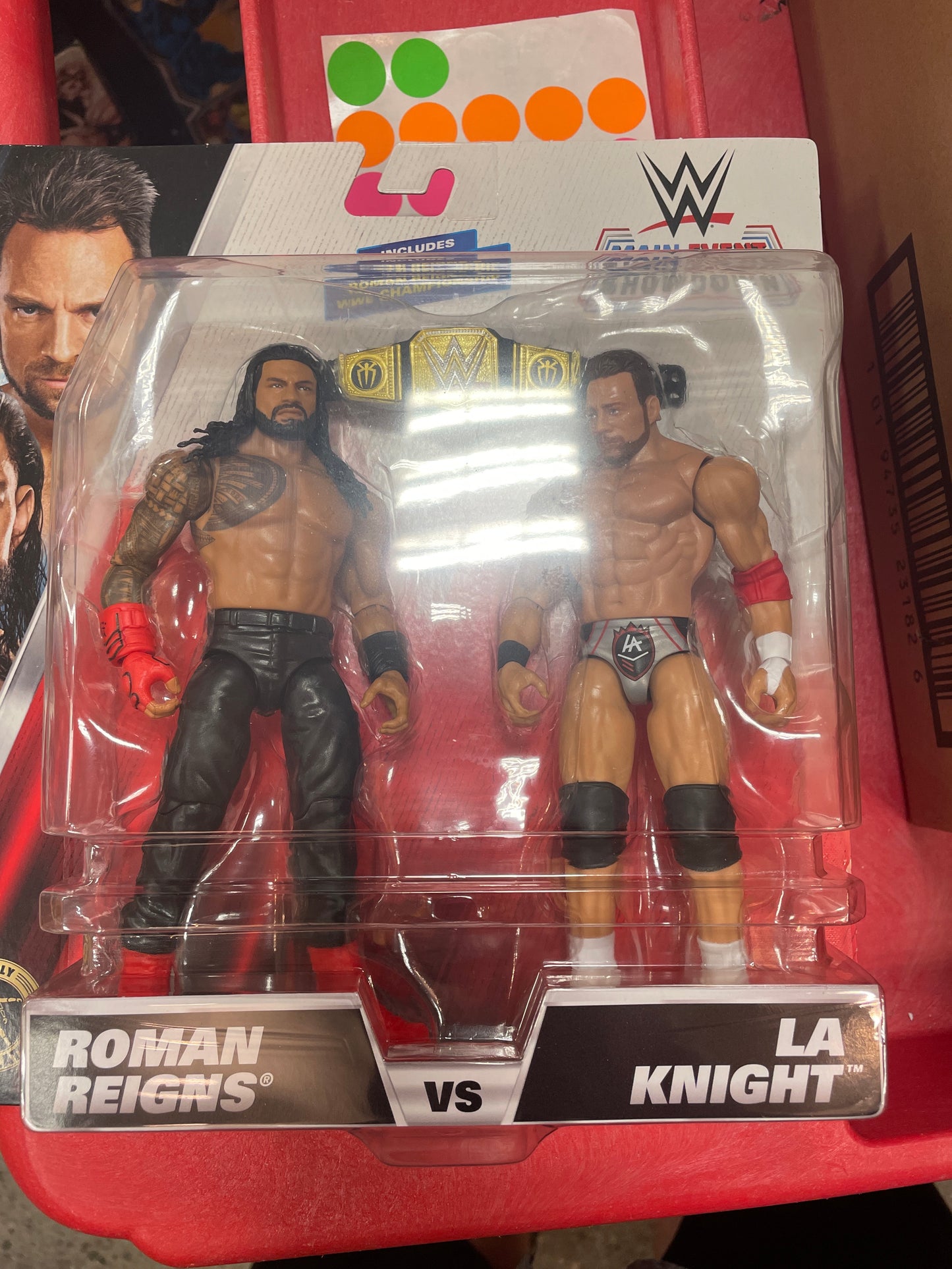 WWE Main Event Roman Reigns La Knight Action Figures (Sports)