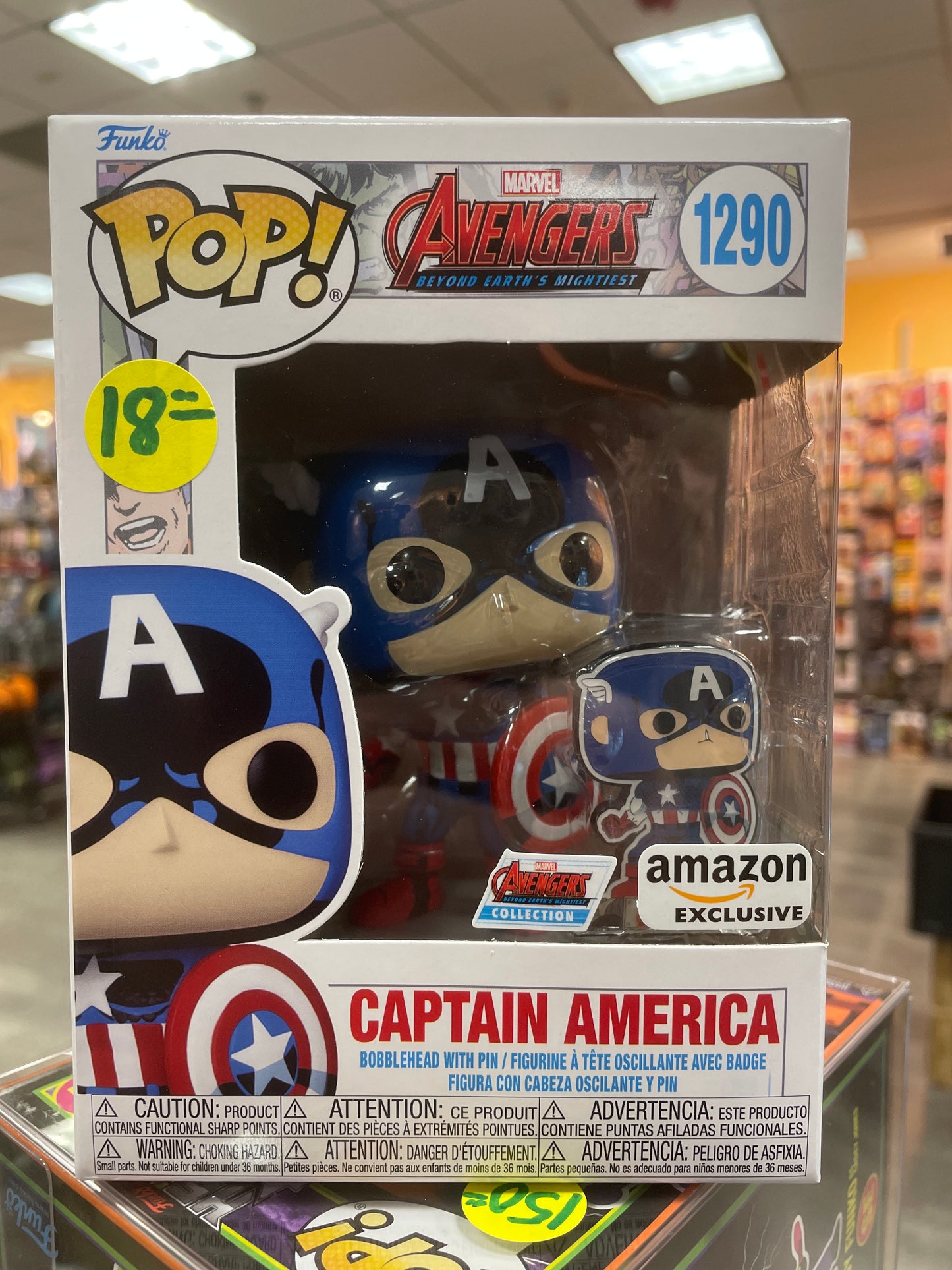 Avengers Beyond Earths Mightiest- Captain America #1290 Amazon exclusive - Funko Pop! Vinyl Figure marvel