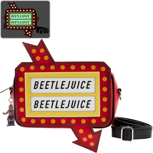 Beetlejuice Graveyard Sign Glow-in-the-Dark Crossbody Purse by Loungefly