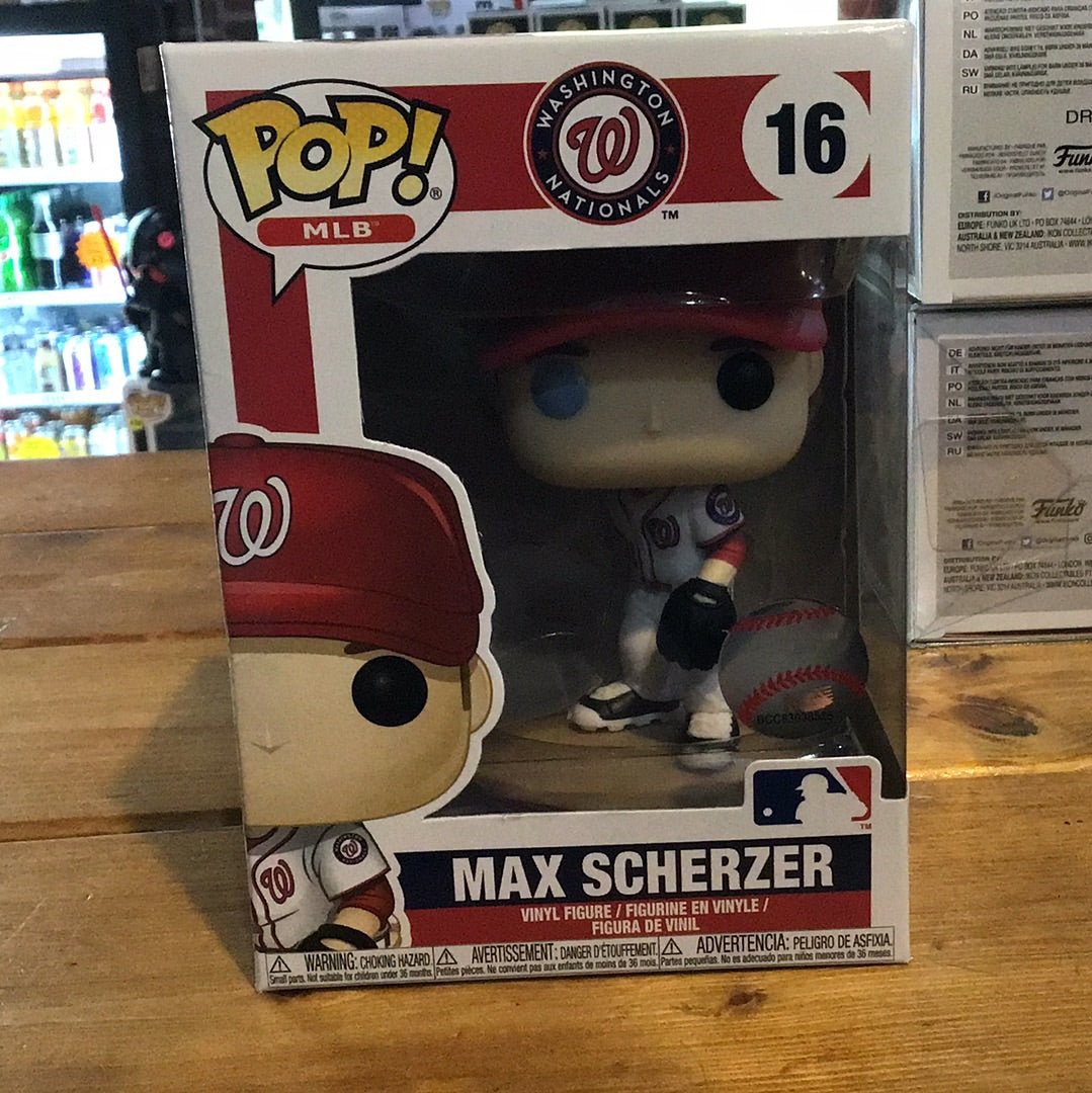 MLB Nationals - Max Scherzer #16 white jersey - Funko Pop! Baseball Vinyl Figure (Sports)