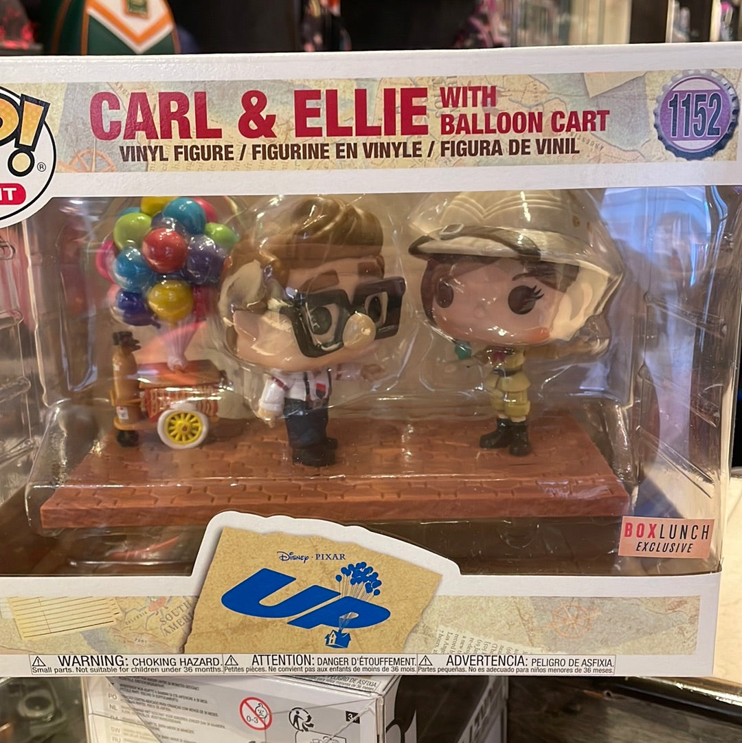 Figurine Pop Là-Haut [Disney] #1152 pas cher : Carl and Elie with Balloon  Cart