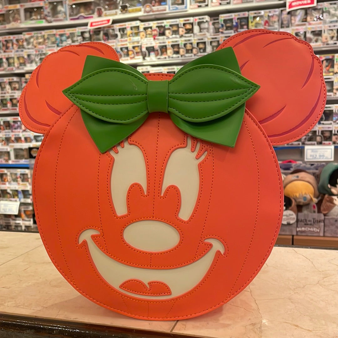 Loungefly, Minnie, mouse, pumpkin, mini backpack