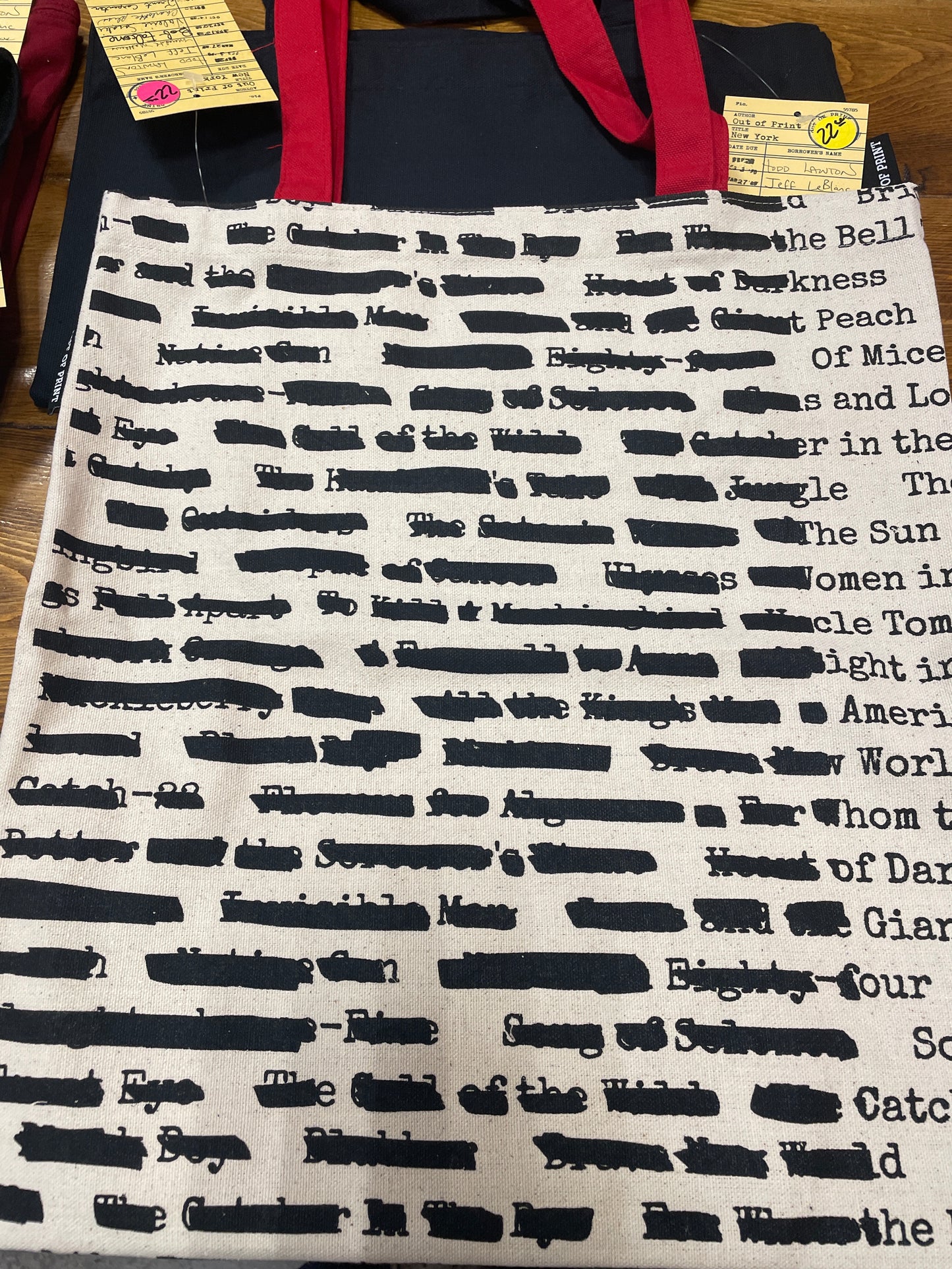 Out of Print - Read Banned Books Cream Tote Bag
