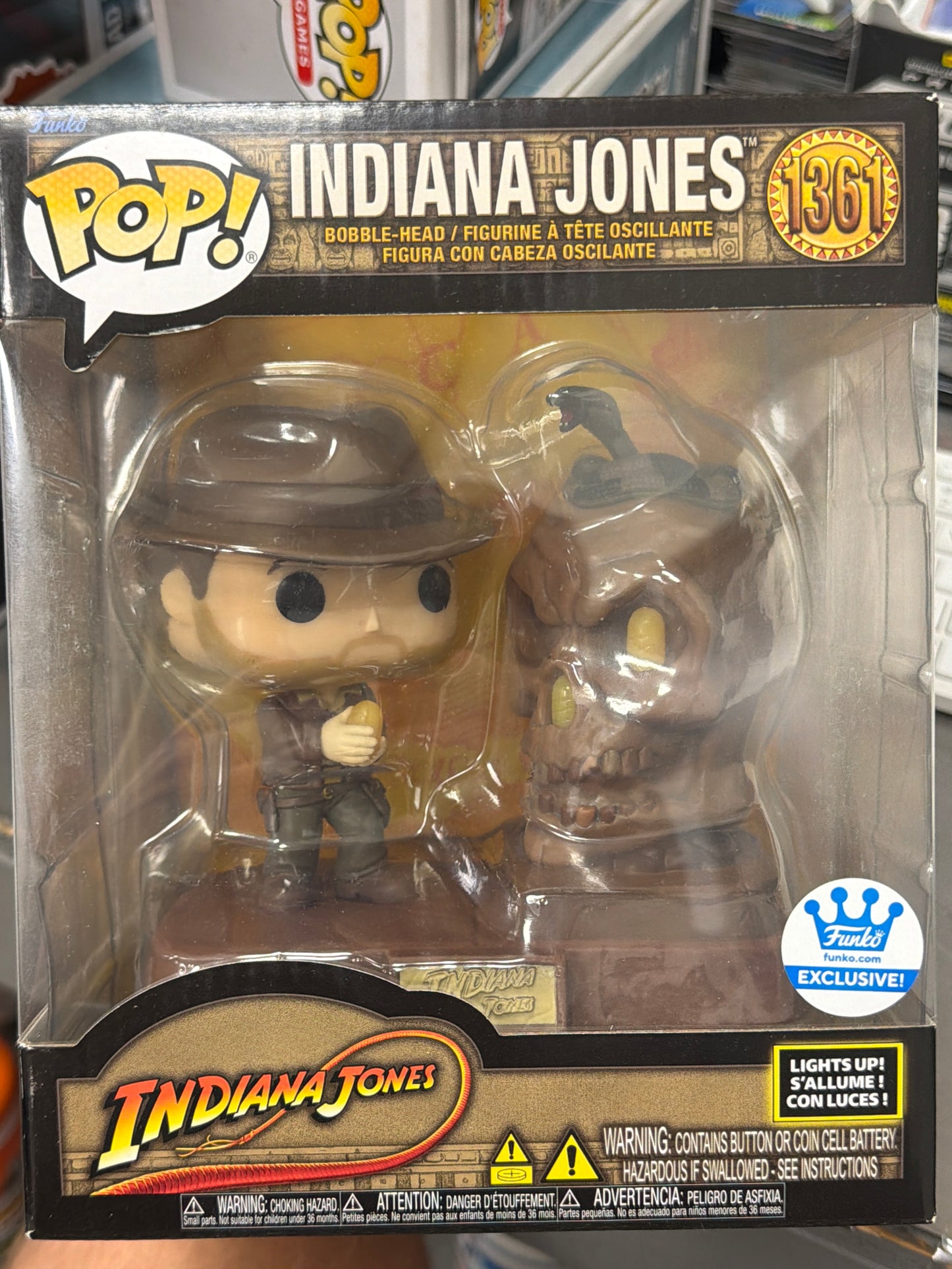 Indiana Jones - light up exclusive #1361 - Funko Pop! Vinyl figure movie