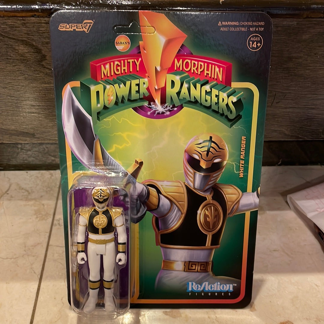 Mighty Morphin Power Rangers - White Ranger - Super 7 ReAction