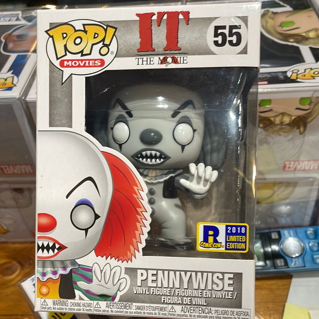 Pennywise IT B&W exclusive Funko Pop vinyl Figure (Movies)