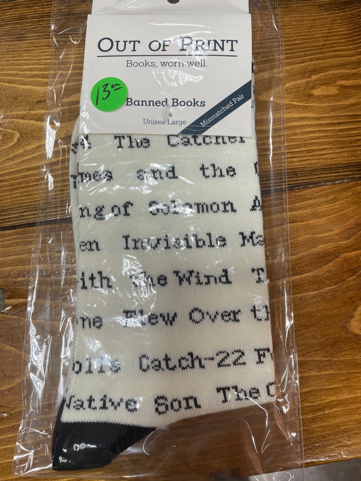 Out of Print- Read Banned Books Socks