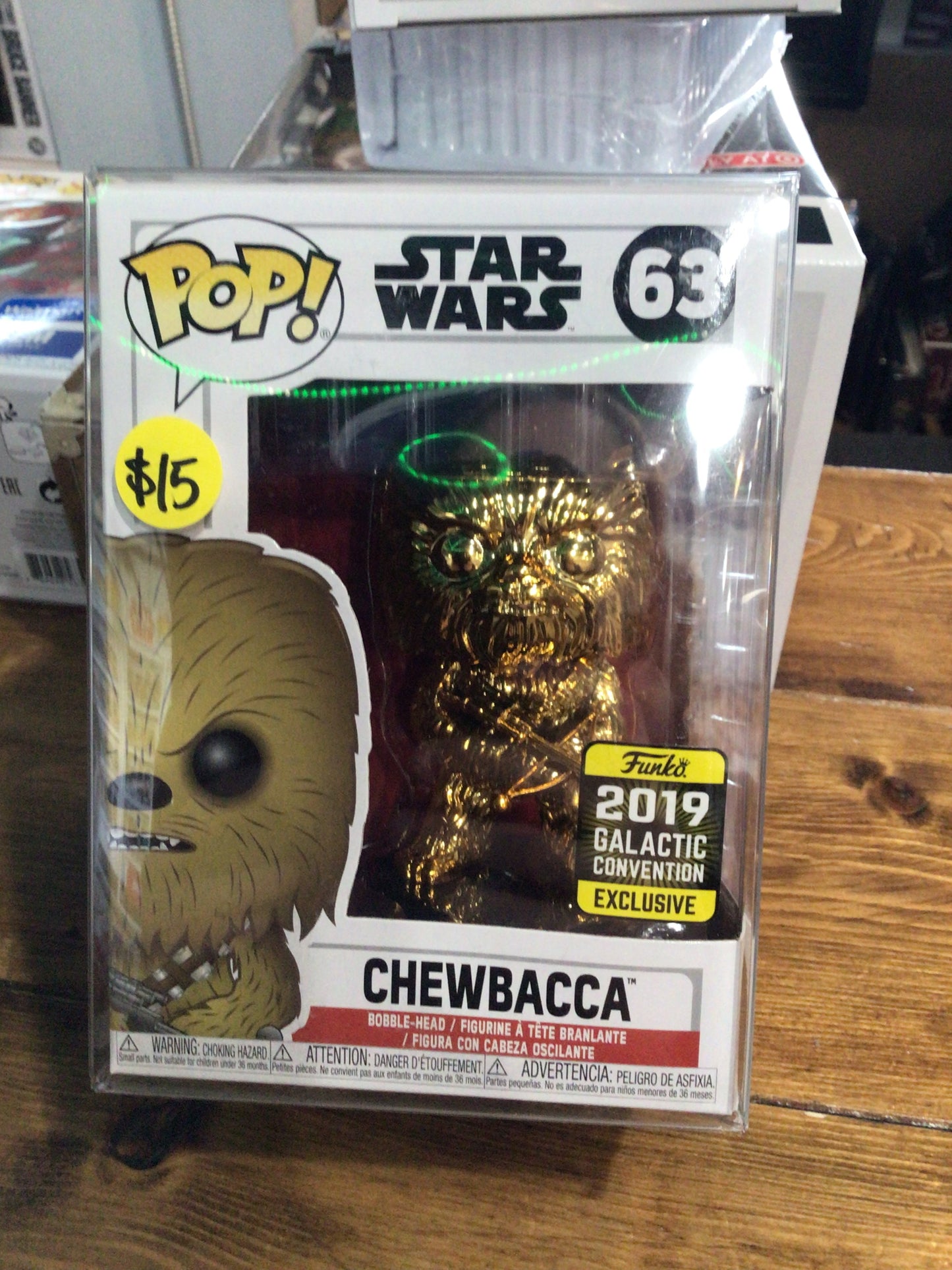Star Wars Chewbacca #63 (Gold chrome) exclusive Funko Pop! Vinyl figure