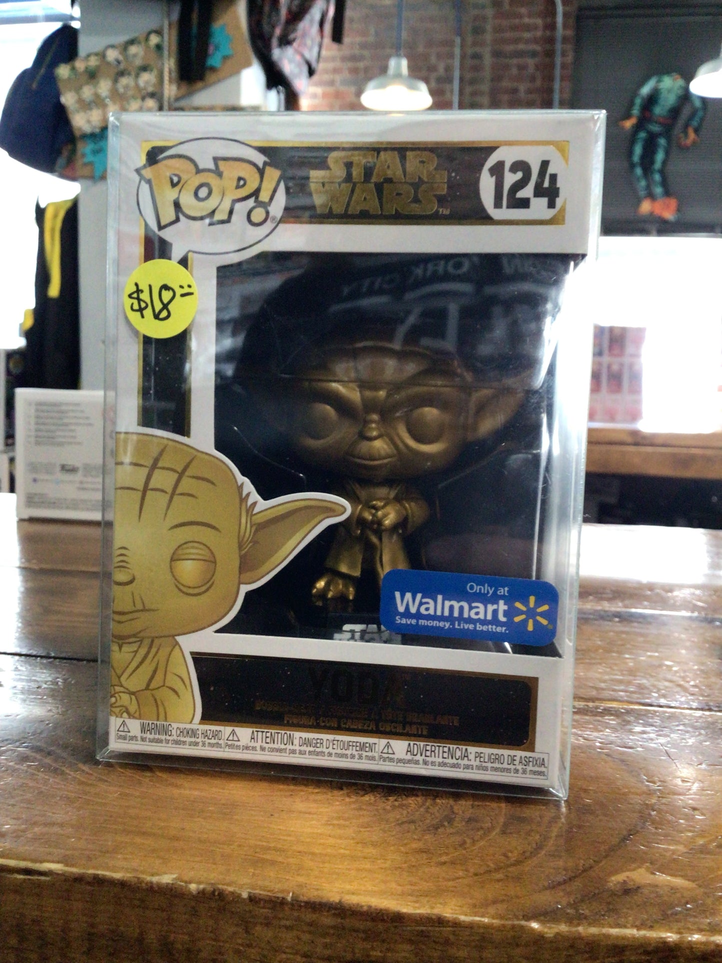 Star Wars Yoda #124 (Gold) exclusive Funko Pop! Vinyl figure