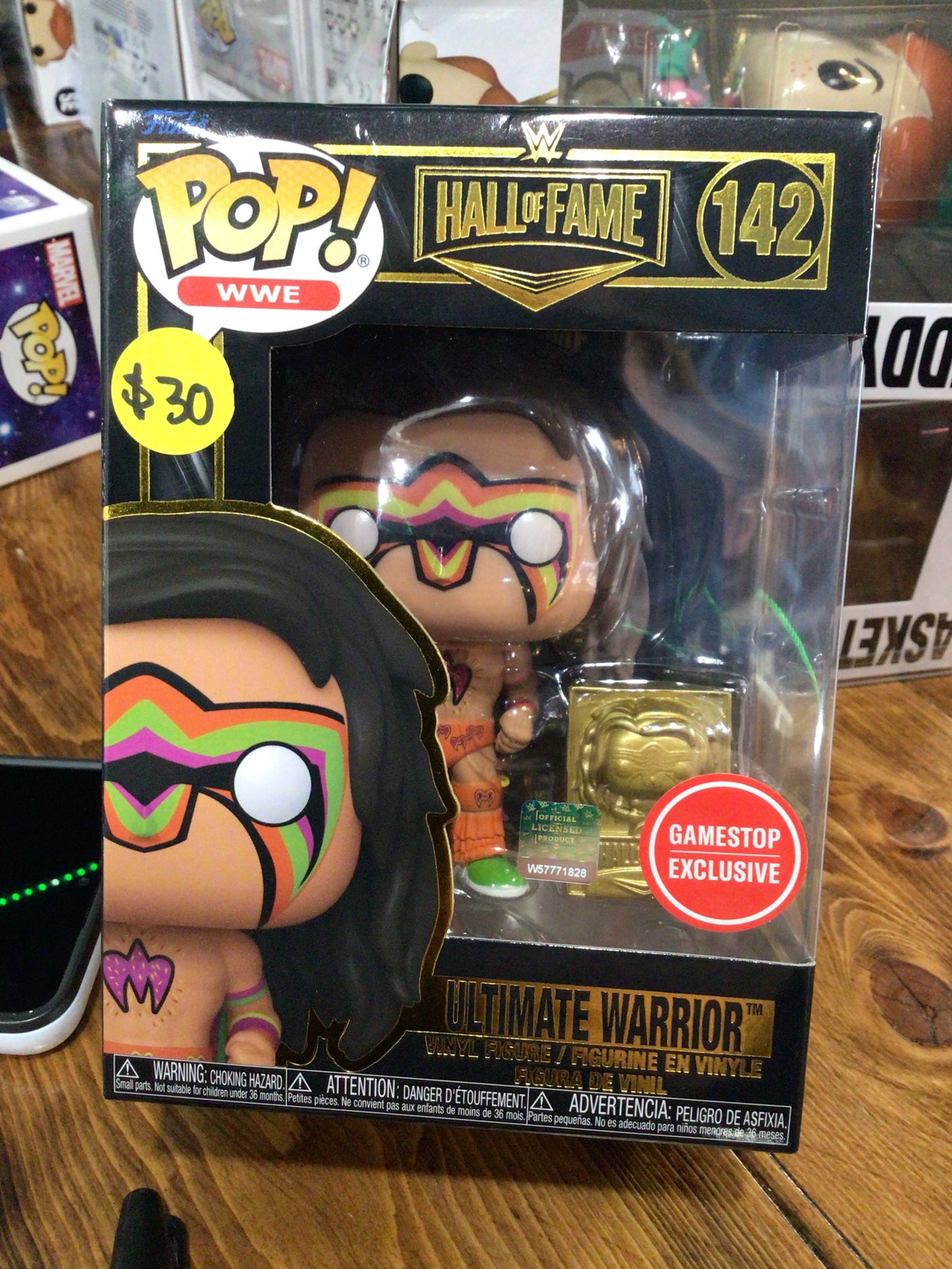 WWE Ultimate Warrior Hall of Fame edition #142 Funko Pop! Vinyl Figure sports