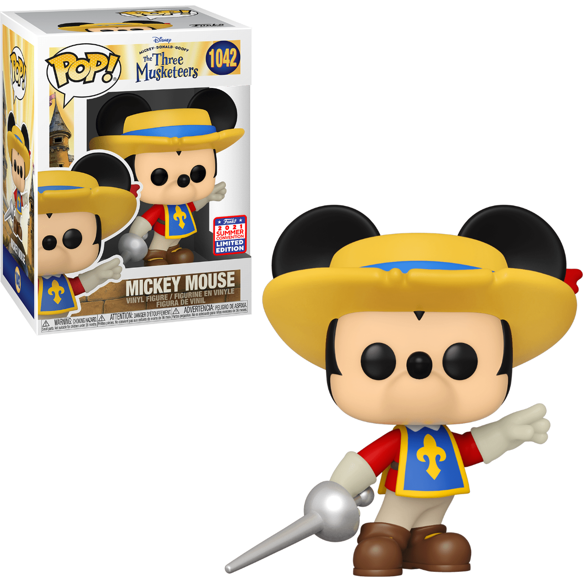 Disney The Three Musketeers Mickey Mouse #1042 Funko Pop! vinyl figure