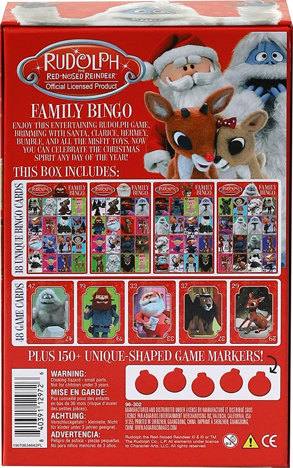 Rudolph the Red-Nosed Reindeer Family Bingo Game