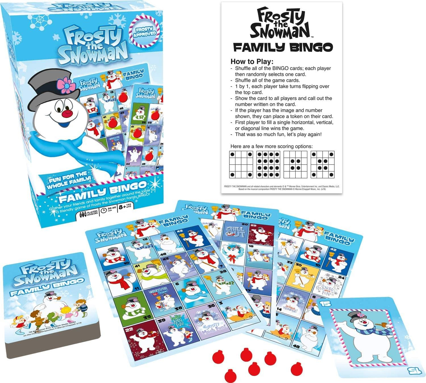 Frosty the Snowman Family Bingo Game
