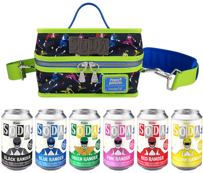Power Rangers 6 pack Soda With Cooler