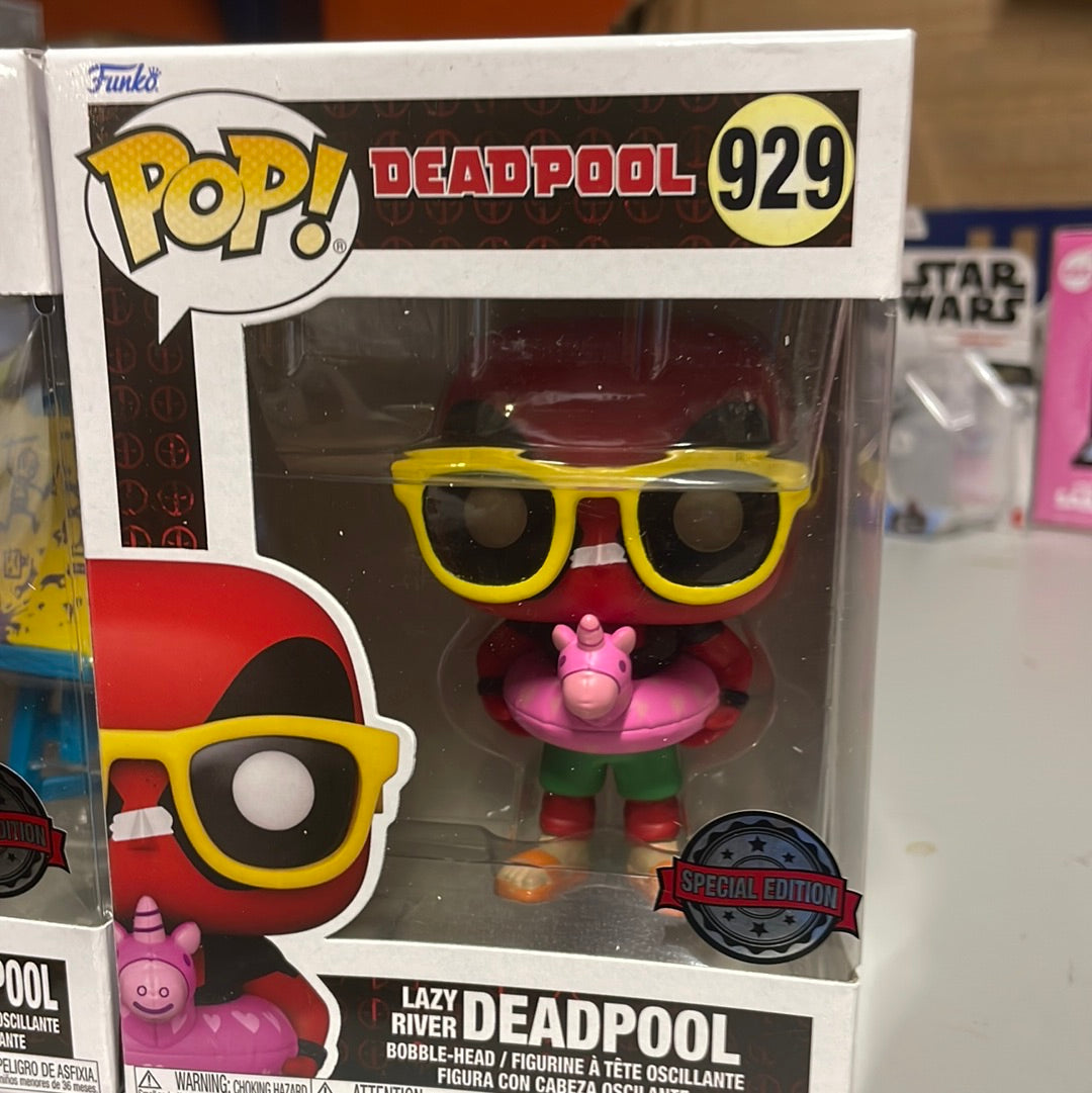 Marvel - lazy river Deadpool #929 - Exclusive Funko Pop! Vinyl Figure