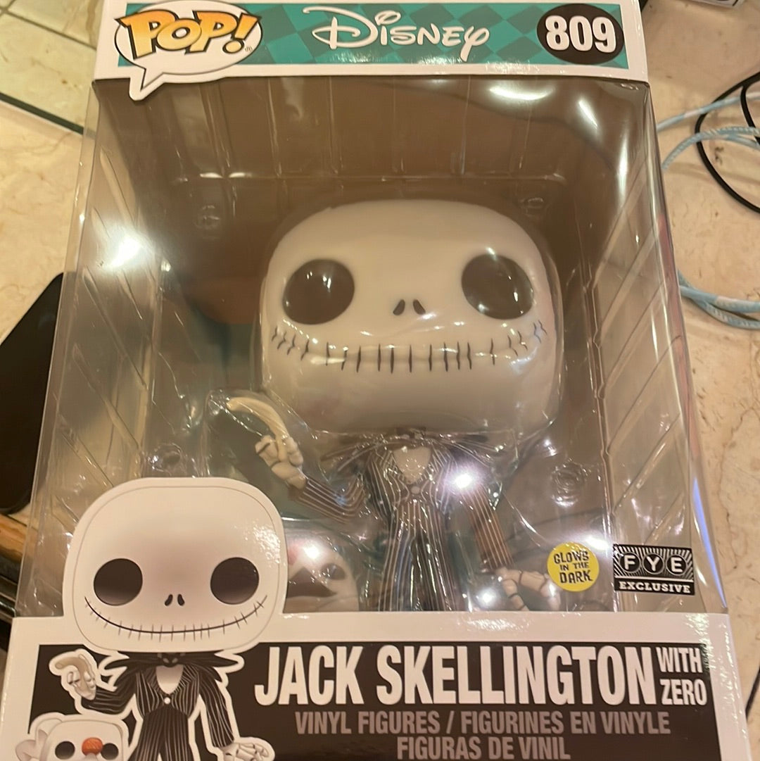Disney NBC Jack Skellington gitd 809 exclusive 10inch Funko Pop! Vinyl Figure