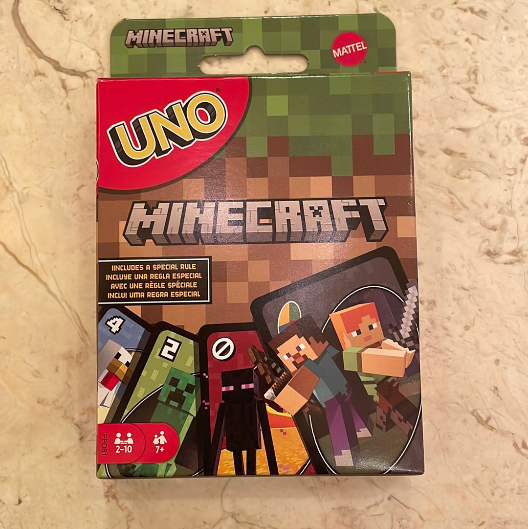 Minecraft Uno Flip Card game
