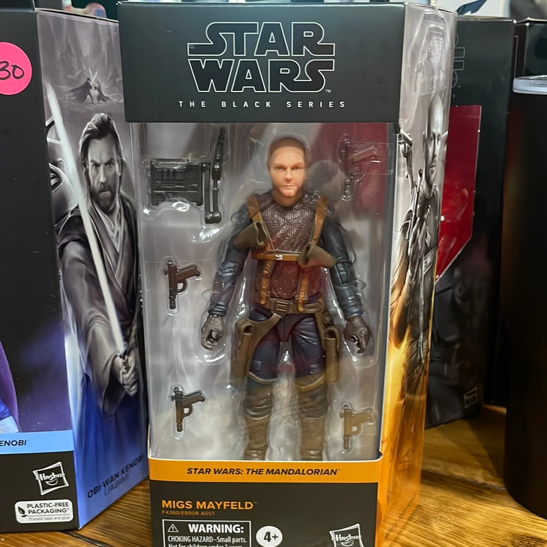 Star Wars Mandalorian unmasked Migs Mayfield Black Series action figure