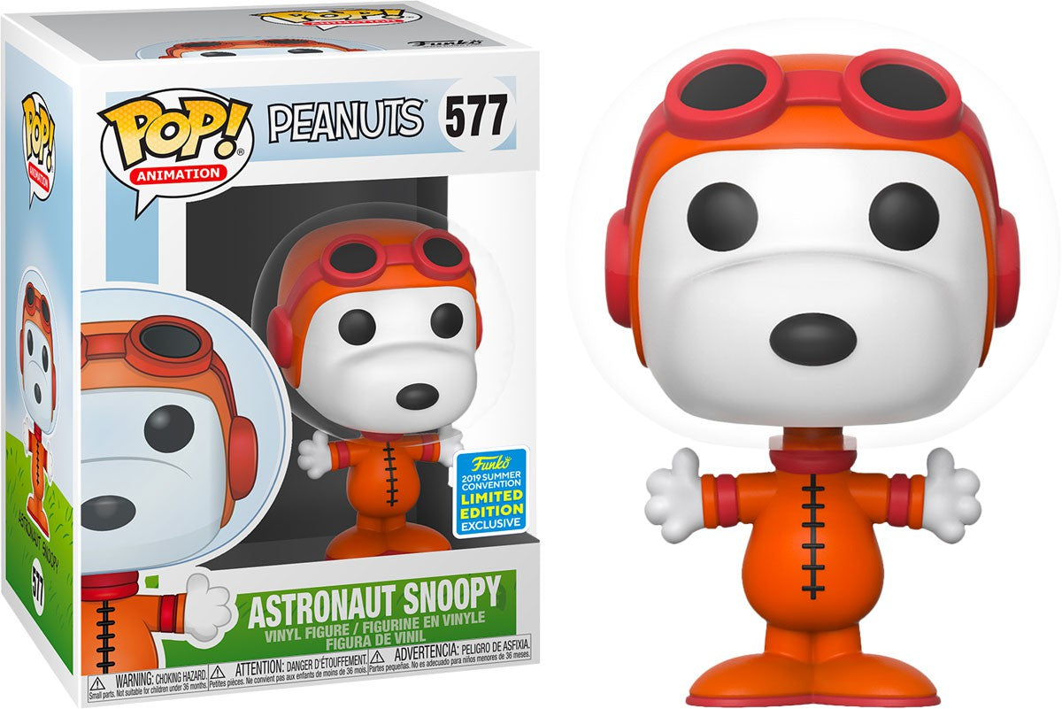 Astronaut Snoopy Peanuts 577 Exclusive Funko Pop! Vinyl figure cartoon
