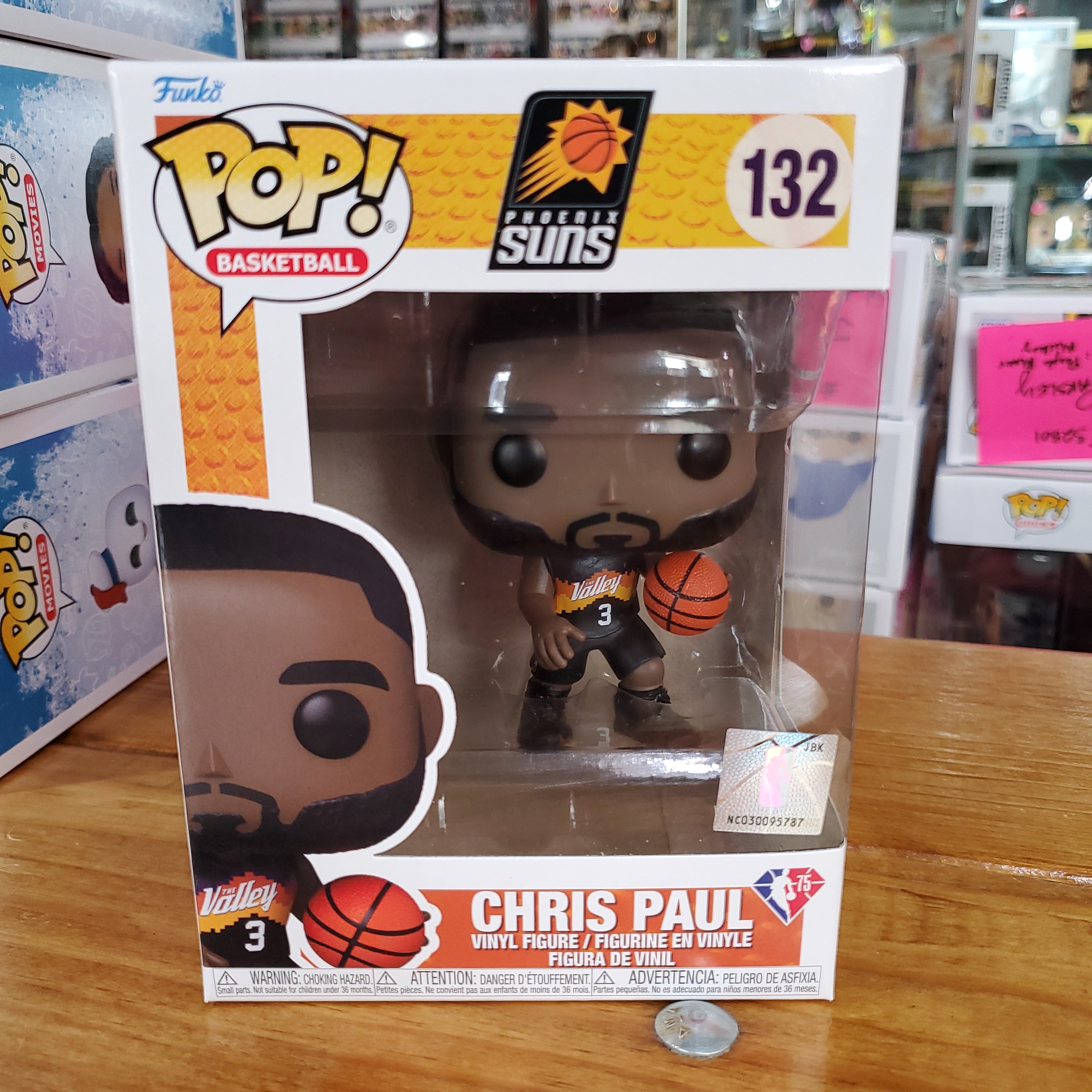 Funko Pop! Basketball NBA Phoenix Suns Chris Paul (City Edition Jersey)  Figure #132 - FW21 - US