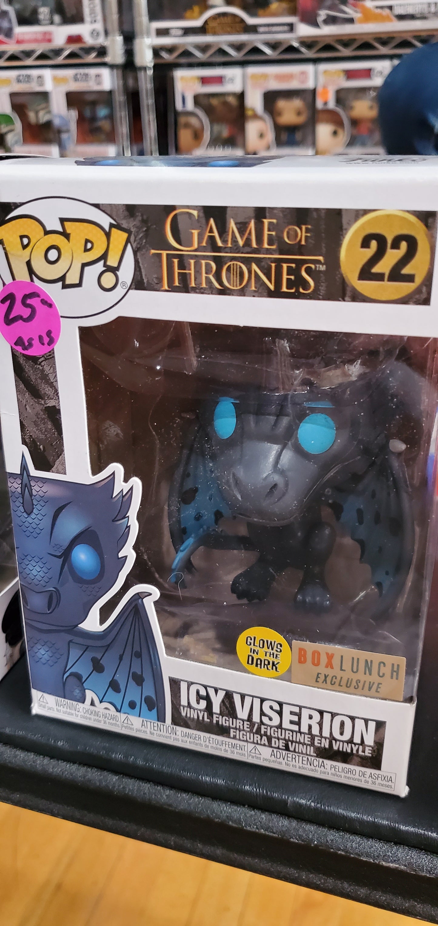 Game of Thrones GOT Icy Viserion GITD Funko Pop! Vinyl figure Televison