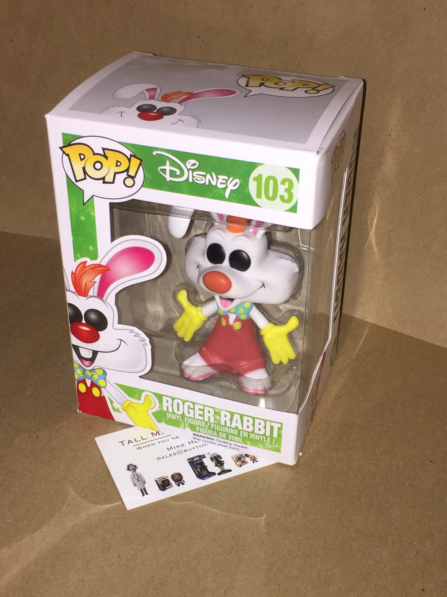 Who framed Roger Rabbit 1270 exclusive disney Funko pop vinyl figure