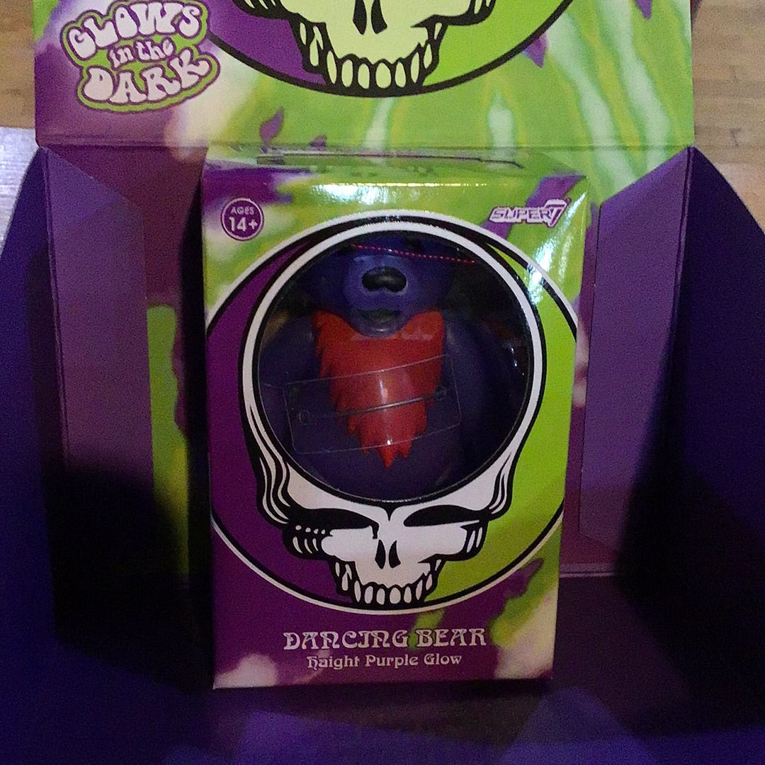 Grateful Dead super 7 Glow in the Dark Dancing Bear mini action figure