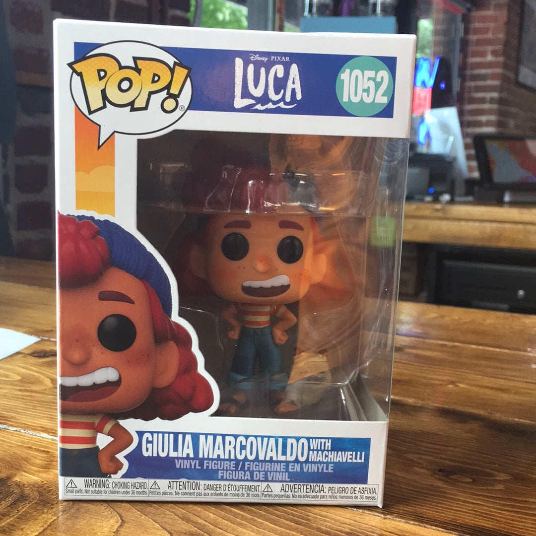 Disney Luca - Giulia Marcovaldo with Machiavelli #1052 - Funko Pop! Vi –  Tall Man Toys & Comics