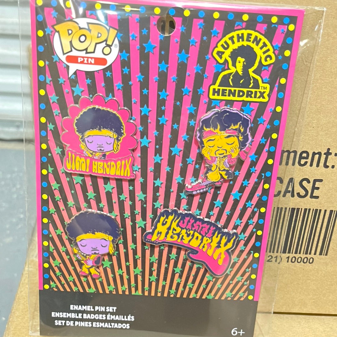 Jimi Hendrix Enamel Pin Set - FUNKO set of 4
