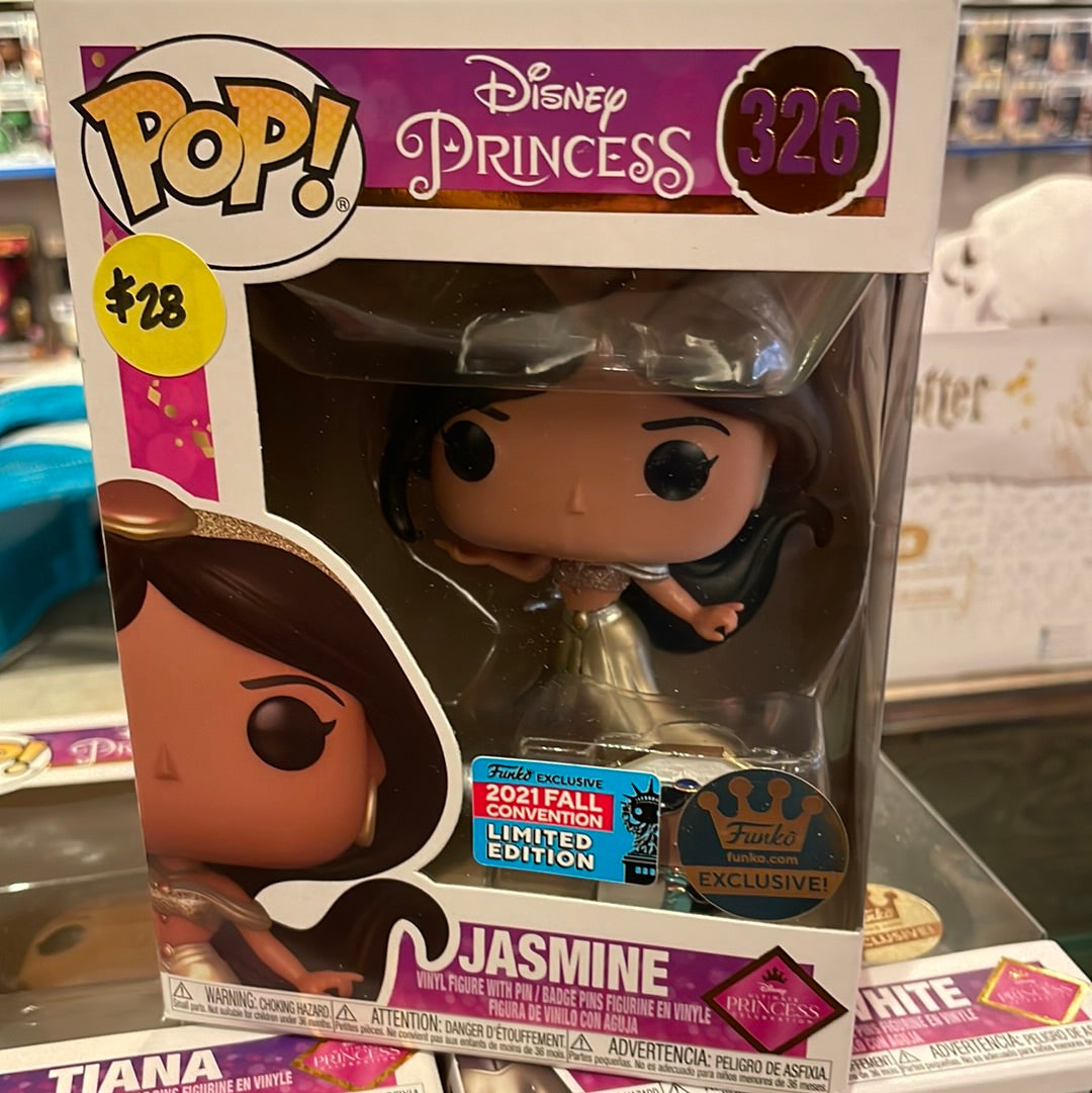 Funko Pop! Disney : Aladdin - Jasmine n° 326 avec épingle Funko Exclusive Convention - Pops Portal Funko Pop! Disney : Aladdin - Jasmine n° 326 avec épingle Funko Exclusive Convention - Pops Portal