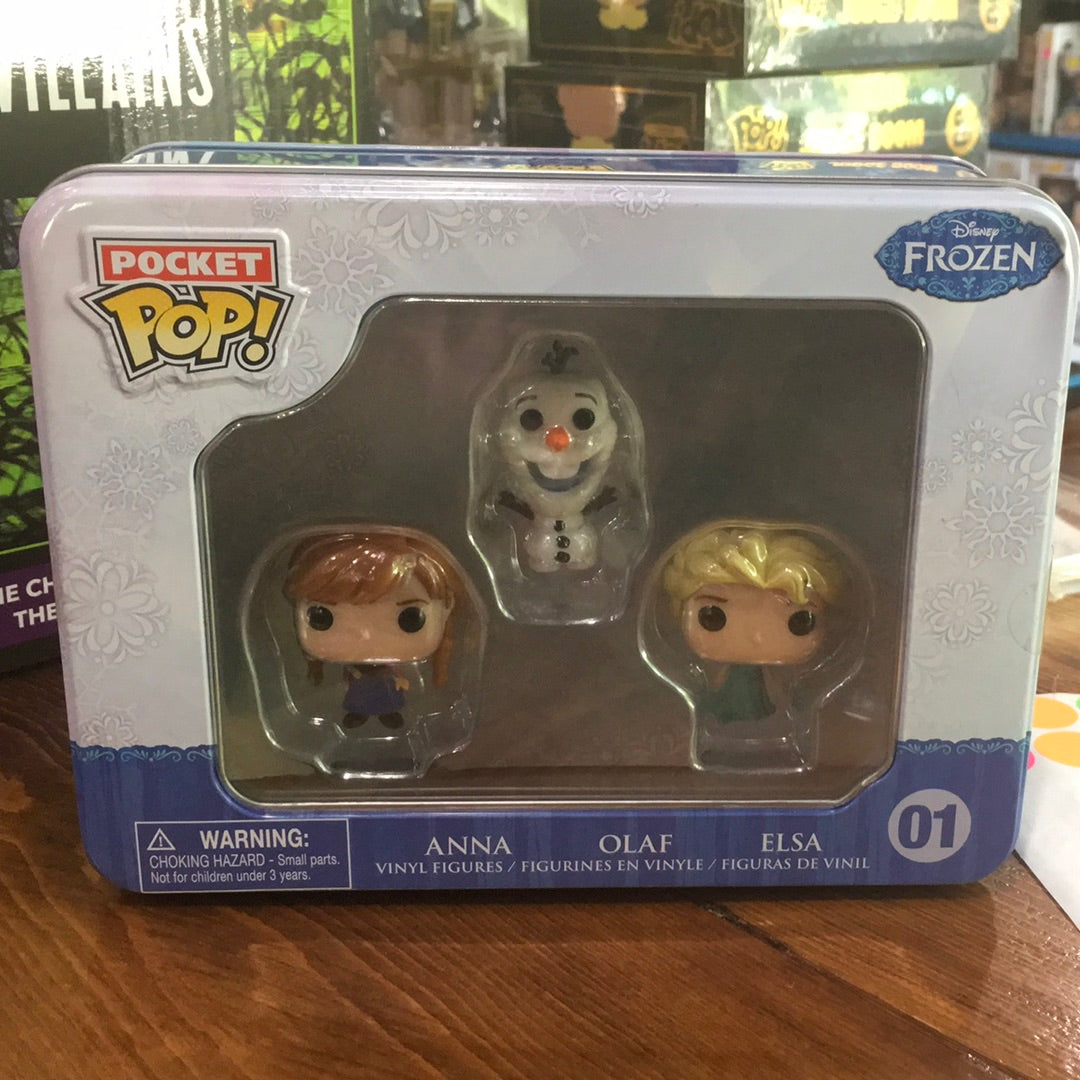Disney Frozen - Anna / Olaf / Elsa 3 pack Pocket Funko Pop! Vinyl Figures