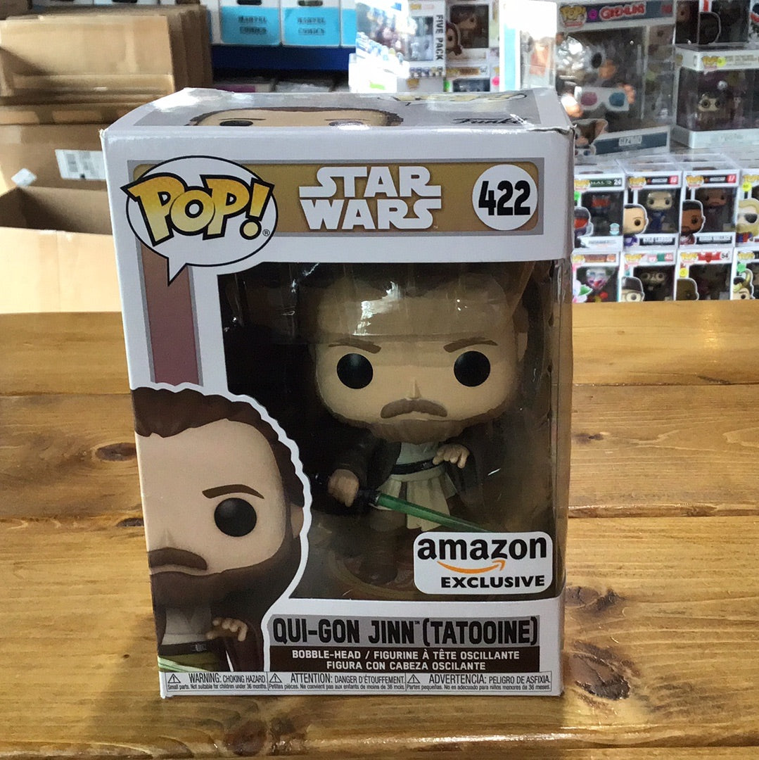 Star Wars - Qui-gon Jinn #422 - Tatooine Exclusive Funko Pop! Vinyl Bobble-Head