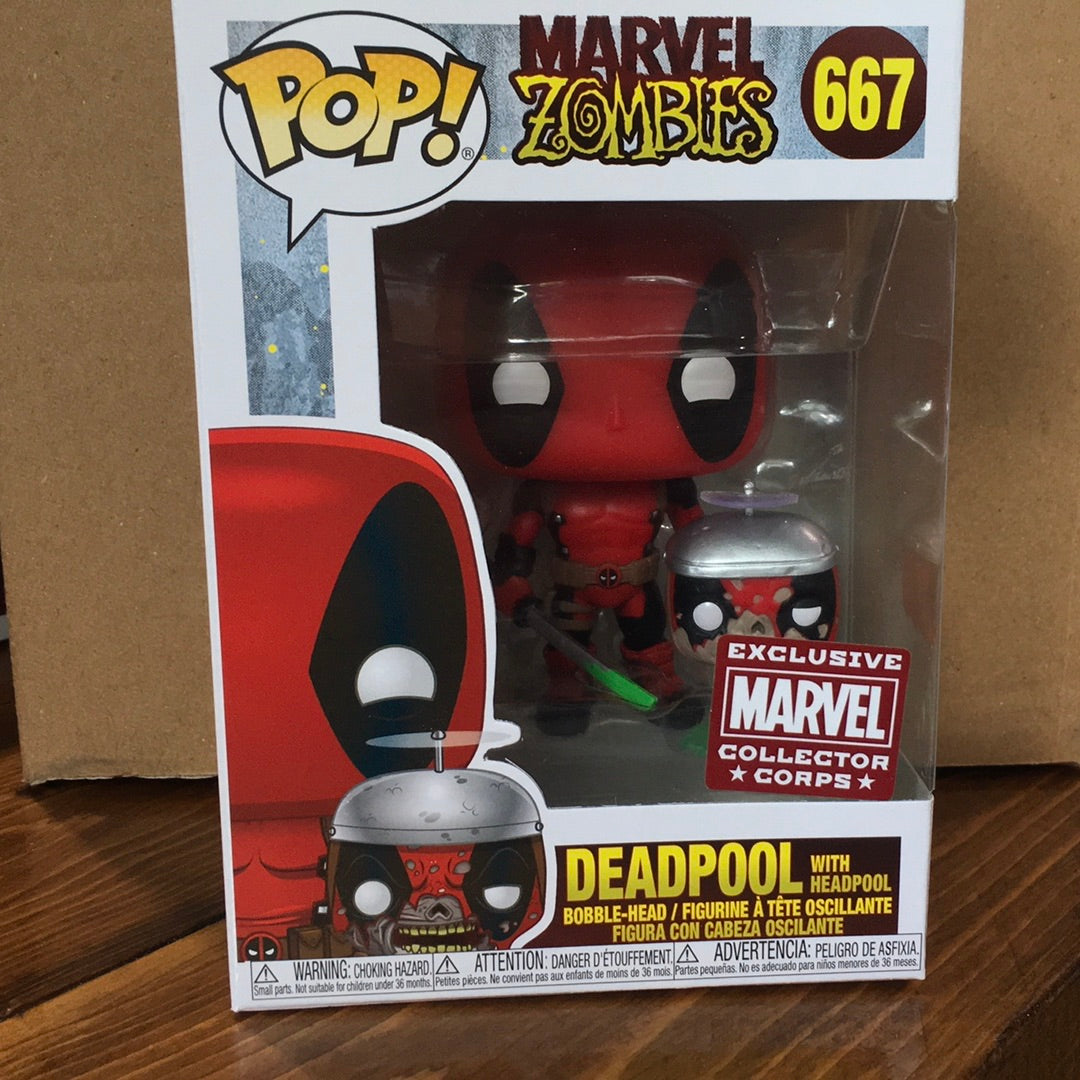 Marvel Zombies - Deadpool with Headpool #667 - Exclusive Funko Pop! Vinyl Figure