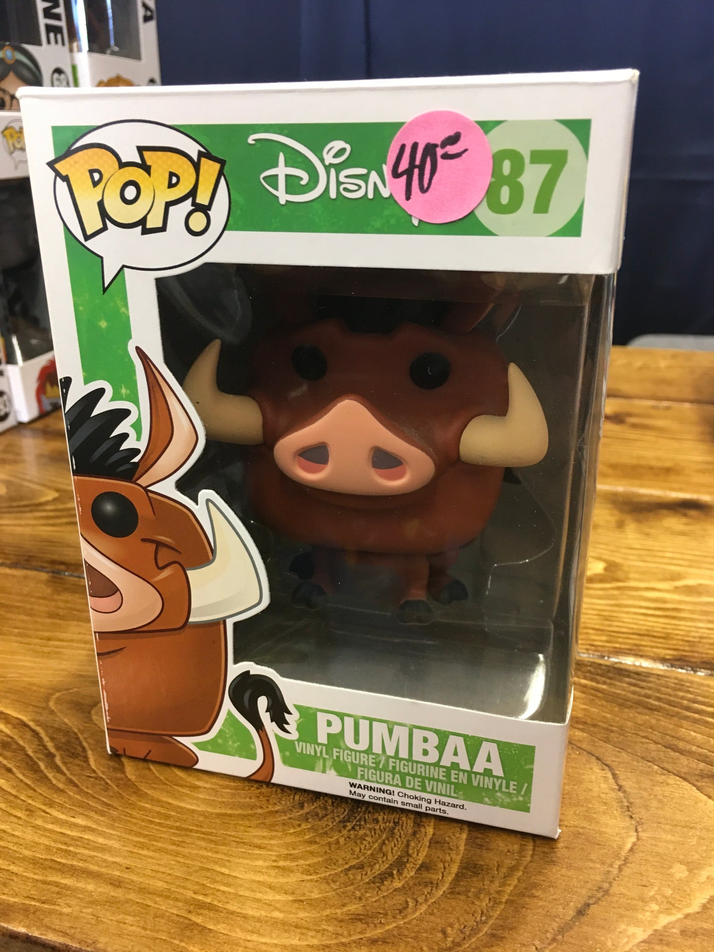 Disney Lion King Pumbaa 87 Funko Pop! vinyl figure