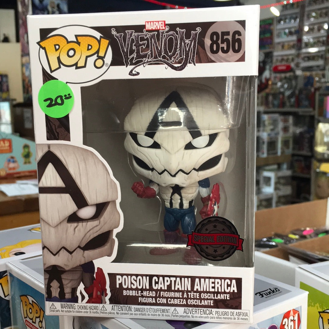 Marvel Venom - Poison Captain America #856 - Exclusive Funko Pop! Vinyl Figure