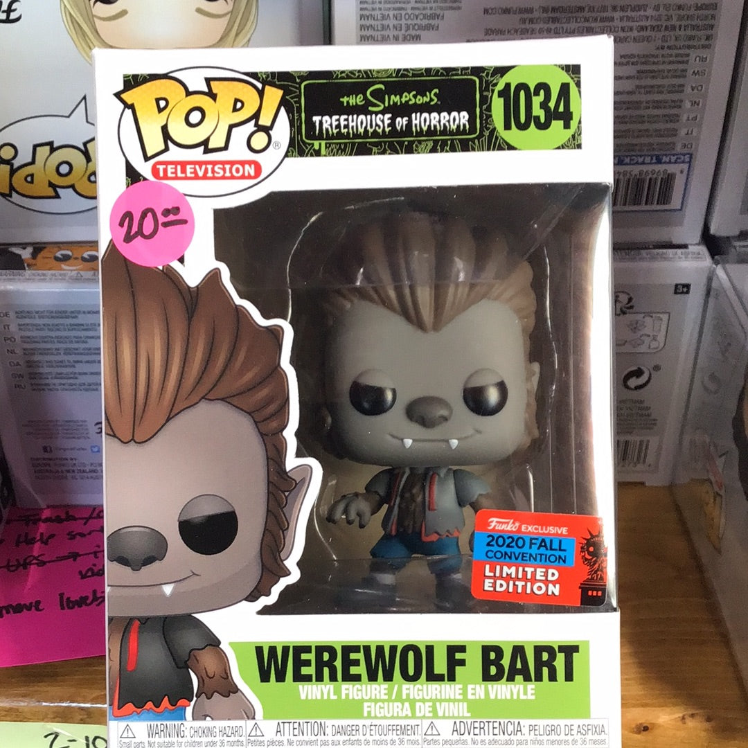 Treehouse of Terror Werewolf Bart Exclusive Funko Pop! Vinyl figure new